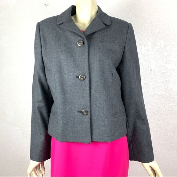 Harve’ Benard gray wool blazer Size 10 - Picture 1 of 9